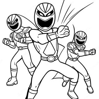 Mighty Morphin Power Ranger Action Coloring Page 70685-55945