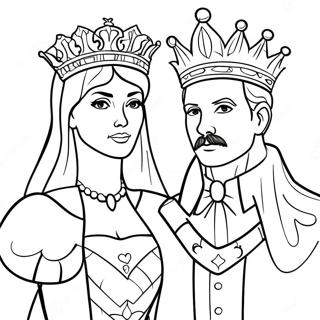 Regal King And Elegant Queen Coloring Page 70695-55962