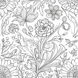 William Morris Bloemmotief Kleurplaat 70714-55974