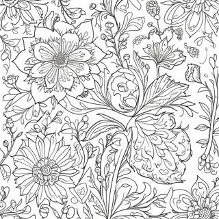 William Morris Blomster Mønster Malebog 70714-55976