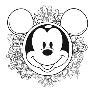 Mickey Mouse Face Coloring Pages