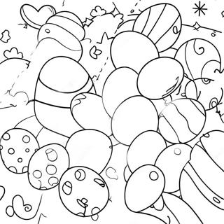 Colorful Easter Eggs Coloring Page 70735-55995