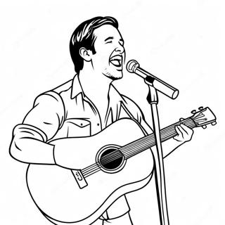 Luke Bryan Singing On Stage Coloring Page 70815-56057