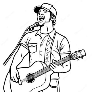 Luke Bryan Singing On Stage Coloring Page 70815-56058