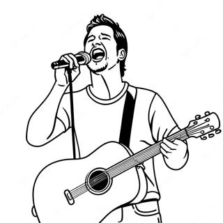 Luke Bryan Singing On Stage Coloring Page 70815-56059