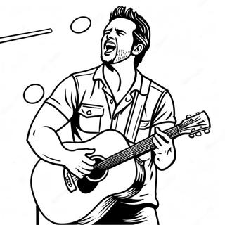 Luke Bryan Singing On Stage Coloring Page 70815-56060