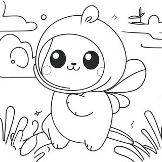 Cute Bee And Puppycat Adventure Coloring Page 70825-56065