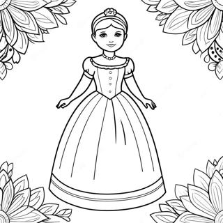 Meg March In Beautiful Dress Coloring Page 70835-56070