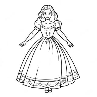 Meg March In Beautiful Dress Coloring Page 70835-56071