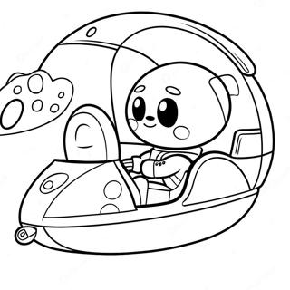 Miles In His Spaceship Coloring Page 70865-56094