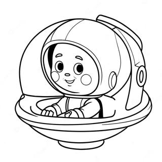 Miles In His Spaceship Coloring Page 70865-56096