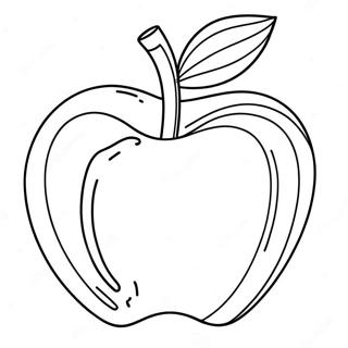 Shiny Red Apple Coloring Page 70905-56124