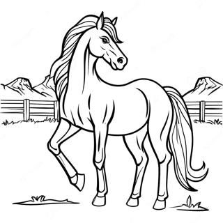 Western Horse Coloring Page 70934-56159