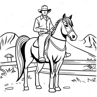 Western Horse Coloring Page 70934-56160