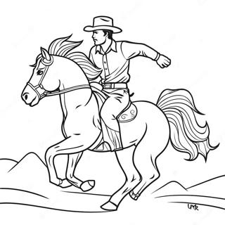 Galloping Western Horse Coloring Page 70935-56155