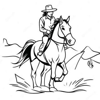 Galloping Western Horse Coloring Page 70935-56156