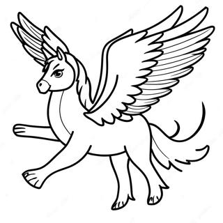 Majestätisk Hippogriff I Flygning Målarbild 70945-56161