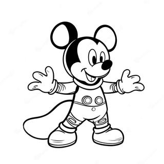 Mickey Mouse In Einem Bunten Raumanzug Ausmalbild 70955-56165