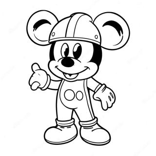 Mickey Mouse I En Färgglad Rymddräkt Målarbild 70955-56168