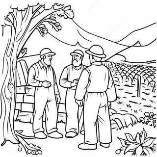 Parable Of The Workers In The Vineyard Coloring Pages