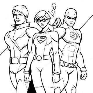 Young Justice Team Coloring Page 70974-56178