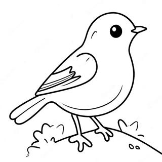 Robin In Action Coloring Page 70975-56188