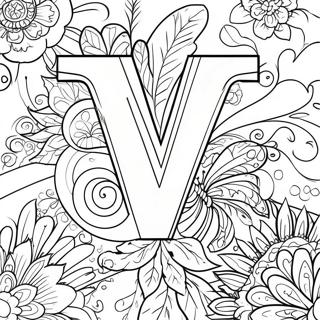 Letter V Coloring Pages