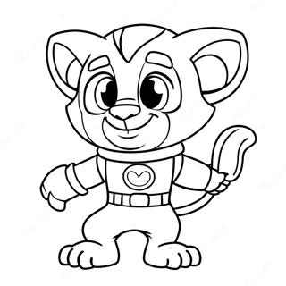 Talking Tom Hero Coloring Pages