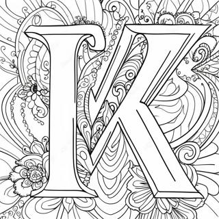 Vibrant Letter V Coloring Page 7101-5654