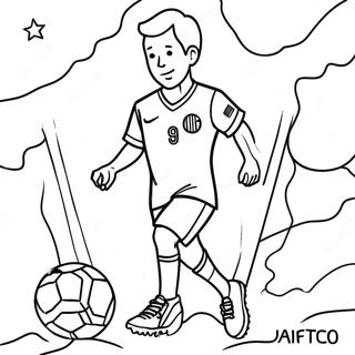 アメリカ サッカー 塗り絵ページ