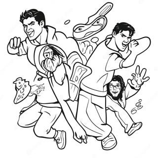 Teen Wolf Characters In Action Coloring Page 71095-56284