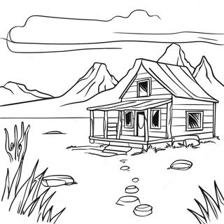 Rustic Western Landscape Coloring Page 71115-56298