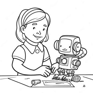 Creative Rosie Revere Building A Robot Coloring Page 71155-56329