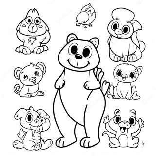 Funny Rhyming Animals Coloring Page 71165-56334