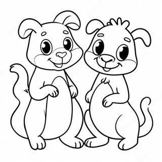 Funny Rhyming Animals Coloring Page 71165-56335