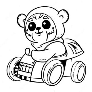 Cute Ewok With A Speeder Coloring Page 71175-56349