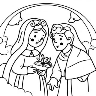 Mary And Joseph Nativity Scene Coloring Page 71184-56345