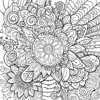 Hippie Trippy Mandala Coloring Page 71194-56370