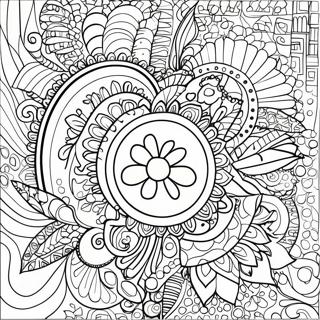 Hippie Trippy Mandala Coloring Page 71194-56372