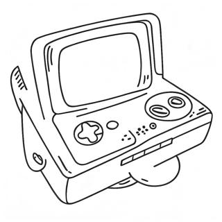 Retro Video Game Console Coloring Page 711-577