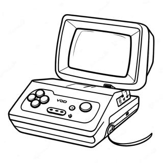 Retro Video Game Console Coloring Page 711-578