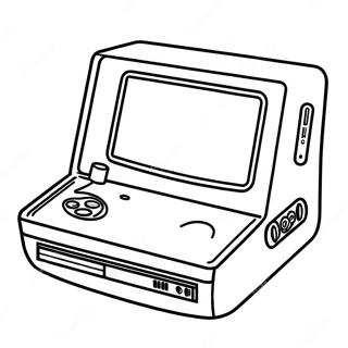 Retro Video Game Console Coloring Page 711-579