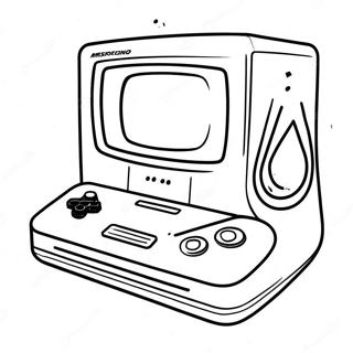 Retro Video Game Console Coloring Page 711-580