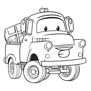 Funny Mater Driving A Truck Coloring Page 71235-56387