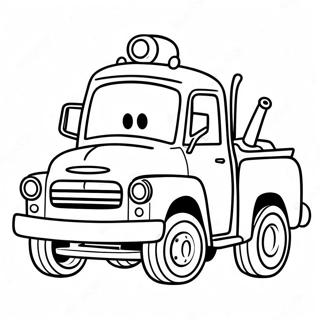 Funny Mater Driving A Truck Coloring Page 71235-56388