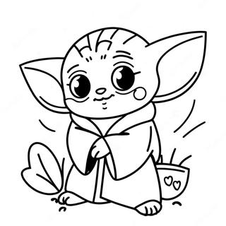 Baby Yoda Easter Bunny Coloring Page 71244-56391