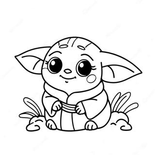 Baby Yoda Easter Bunny Coloring Page 71244-56392