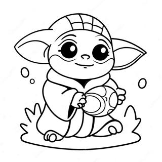 Cute Baby Yoda With Easter Eggs Coloring Page 71245-56399