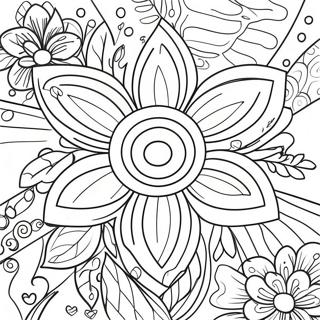 Vibrant Prismacolor Flower Coloring Page 71275-56422