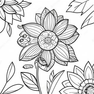 Vibrant Prismacolor Flower Coloring Page 71275-56423